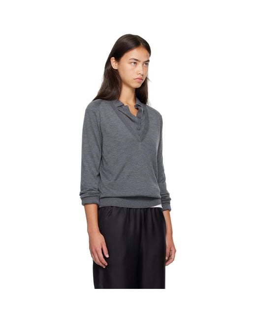 Loulou de Saison Gray Julio Lds Sweater