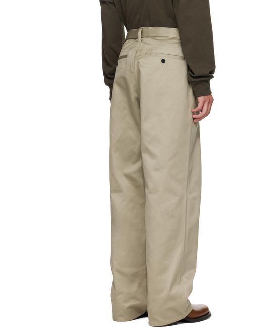 Sacai Men's Natural Cotton Chino Pants