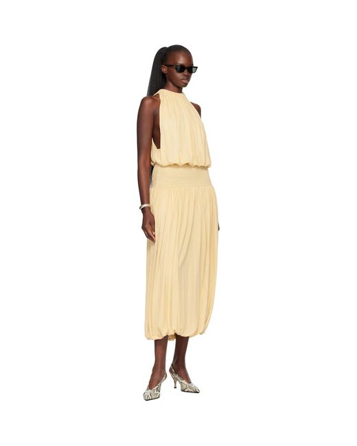Totême  Black Soft Gathered Midi Dress