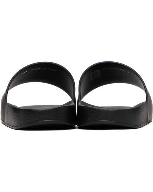 Moncler Black Basile Rubber Pool Slides for men