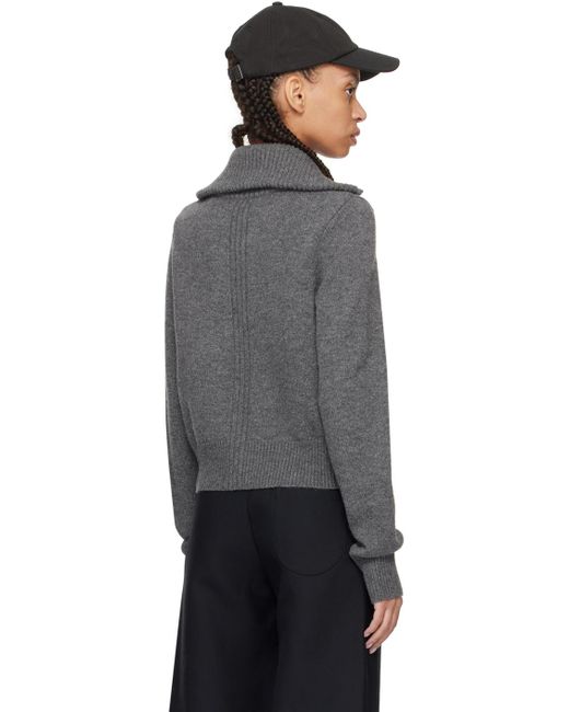 Fax Copy Express Black Zip Sweater