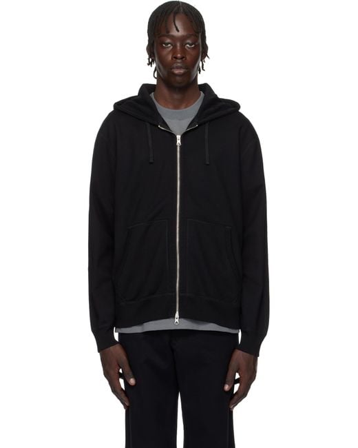 Reigning Champ Black Midweight Terry Standard Zip Hoodie for men