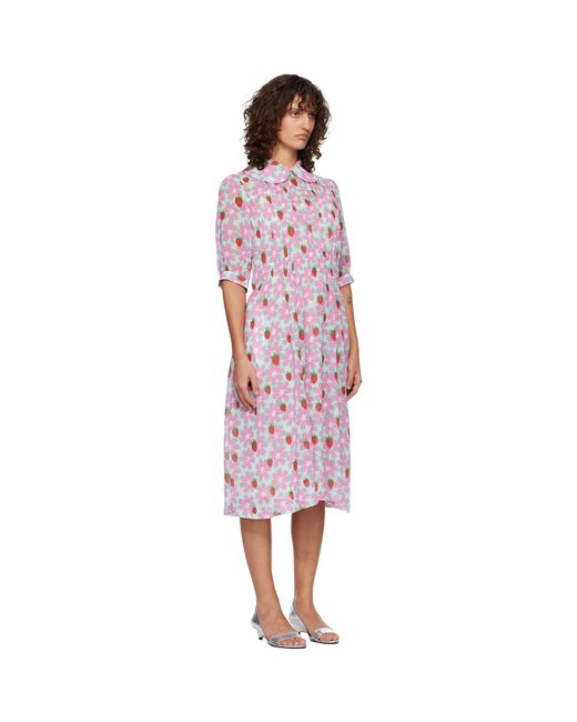 Comme des Garçons Multicolor Polyester Georgette Brett Westfall Pattern Dress
