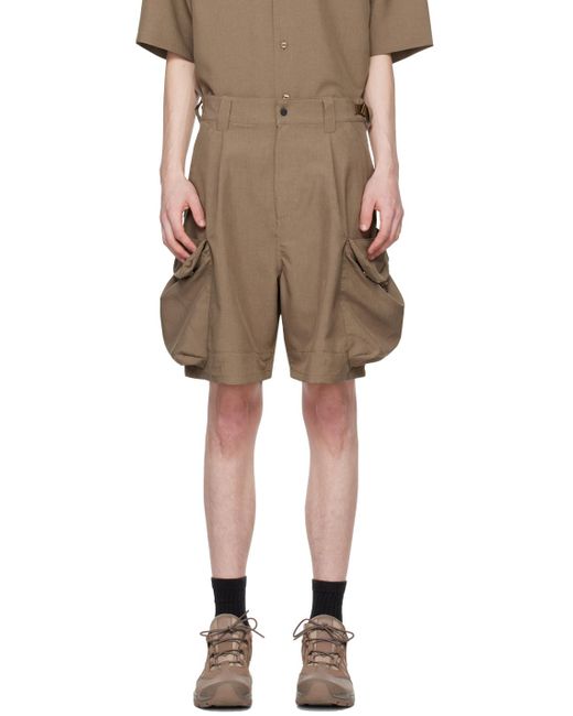 Short brun à poches utilitaires Meanswhile pour homme en coloris Natural