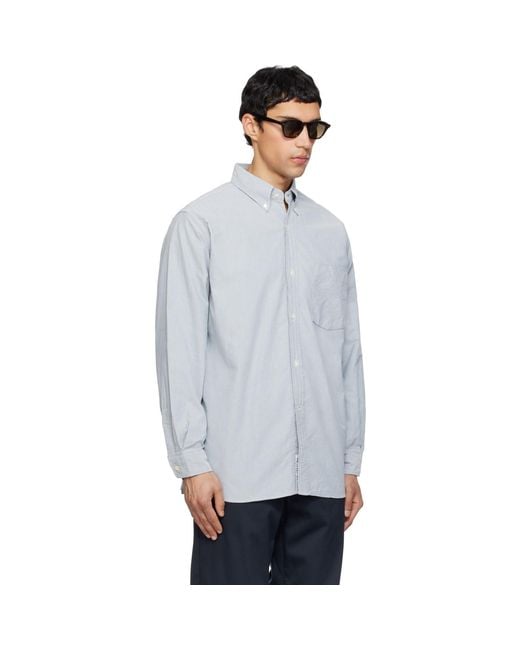 Nanamica Gray Button Down Wind Shirt for men