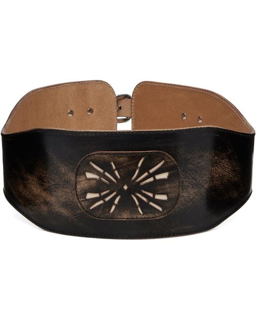 Our Legacy Black Tan Sunny Girdle Belt