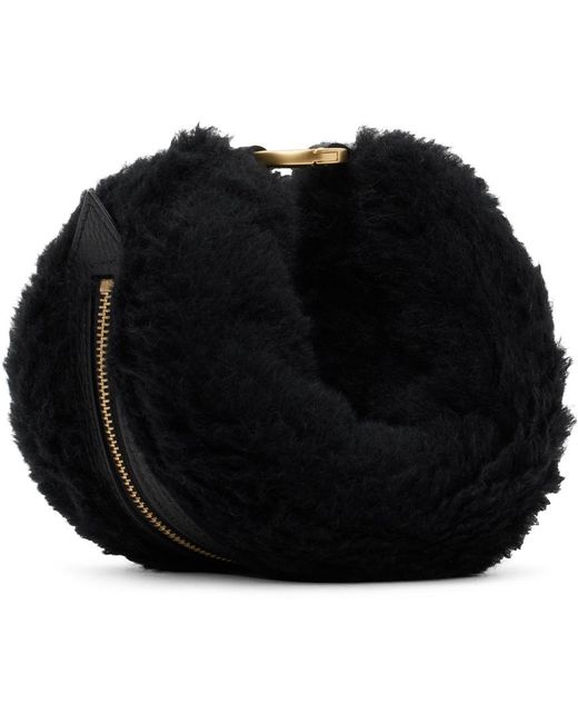 Max Mara Black Teddy Clutch Bag