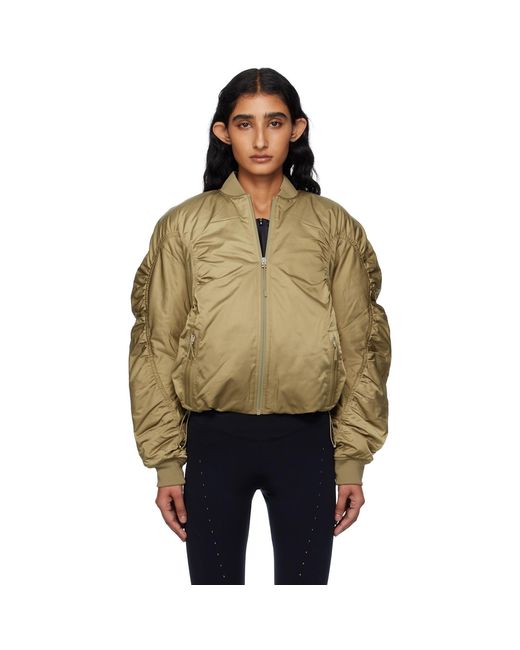 On Shoes Black Khaki Varsity Bomber Jacket