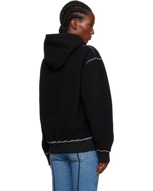MM6 by Maison Martin Margiela Black 'Welcome' Hoodie