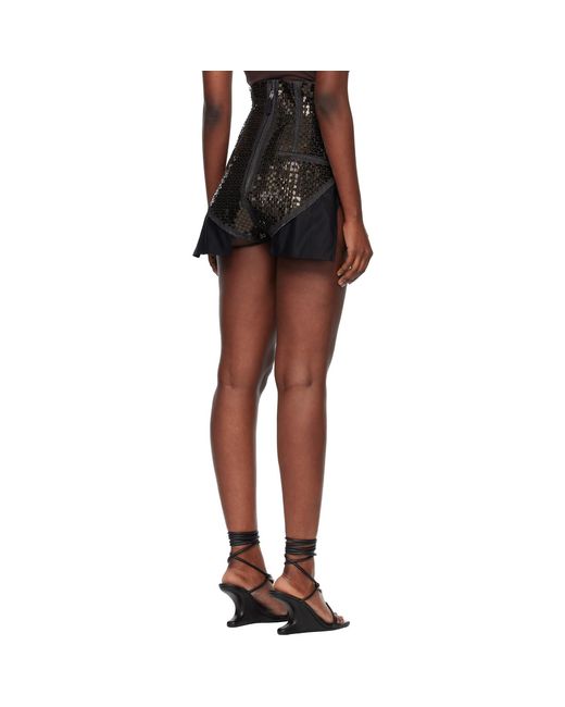 Rick Owens Black Temple Dirt Cutoffs Denim Shorts