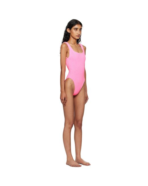 Hunza G Black Square Neck Swimsuit