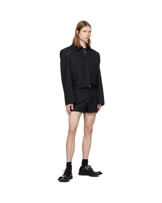 Louis-Gabriel Nouchi Black Suit Wool Shorts for men