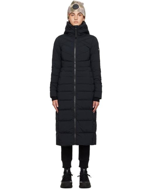 Canada Goose Black 'black Label' Clair Long Down Coat