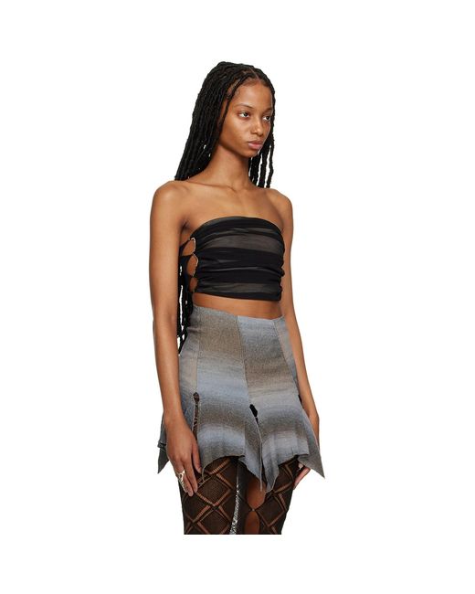Rui Black Gathered Tube Top