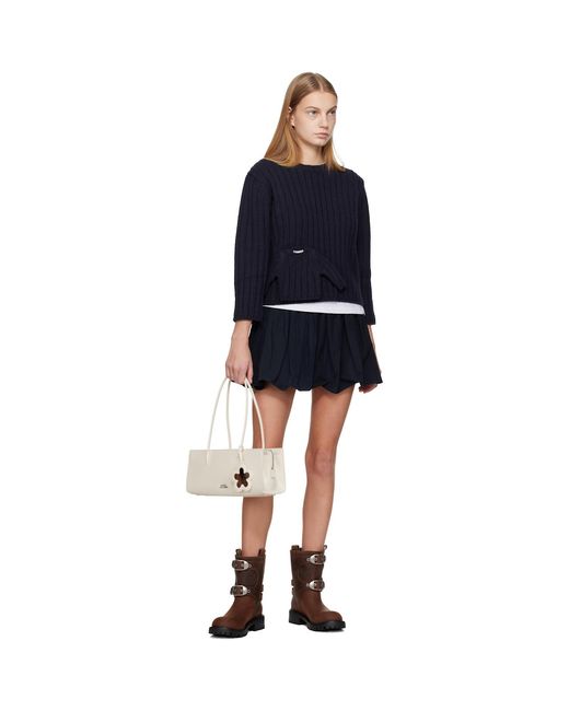 Marc Jacobs White Off- 'the Glam Mirror Satchel' Bag