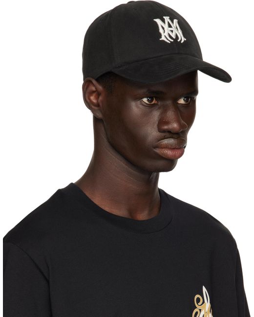 Amiri Black Canvas 'Ma' Cap for men