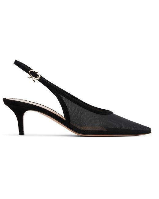 Gianvito Rossi Black Slingback 55 Heels