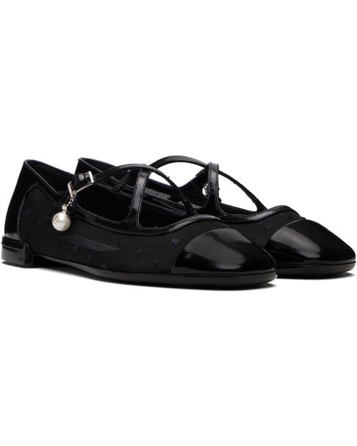 Jimmy Choo Black Eleri Ballerina Flats