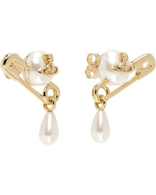 Vivienne Westwood Black Claude Small Stud Earrings