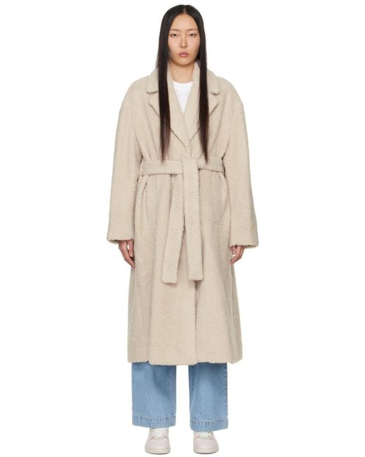 Axel Arigato Natural Off-white Eden Faux-shearling Coat