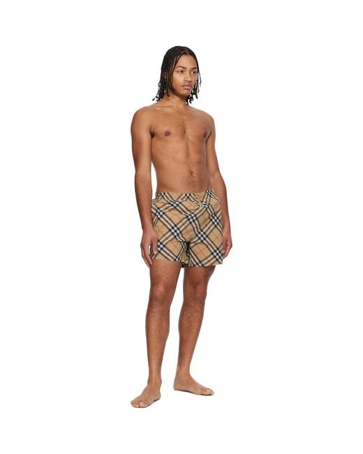 Burberry Multicolor Check Swim Shorts for men
