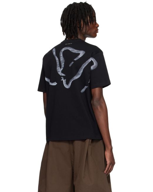 Pet Tree Kor Black Texting On Pasta T-Shirt for men