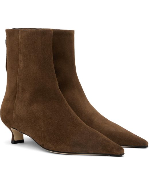Aeyde Brown Zoe Suede Ankle Boots