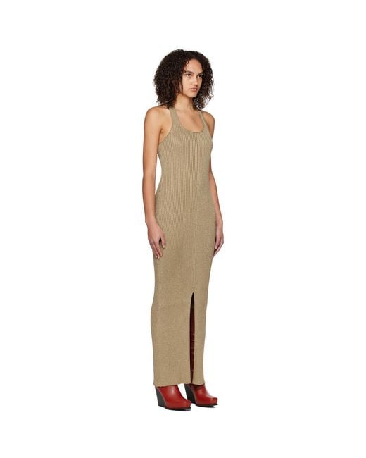 Stella McCartney Black Gold Sparkle Maxi Dress