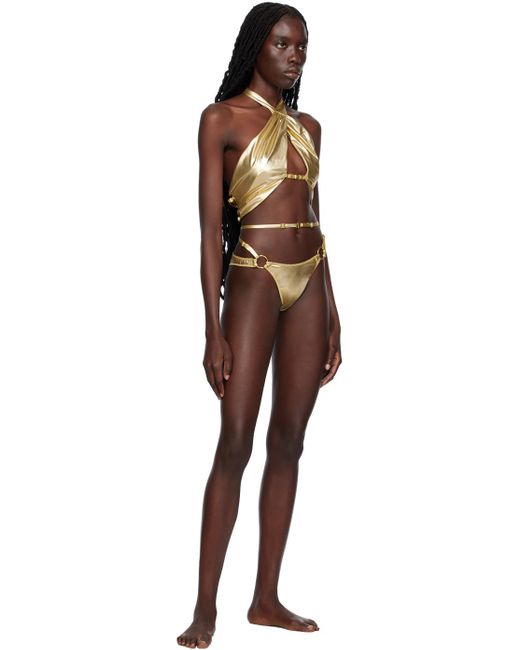 Bikini doré exclusif à ssense Room Service Pjs en coloris Black