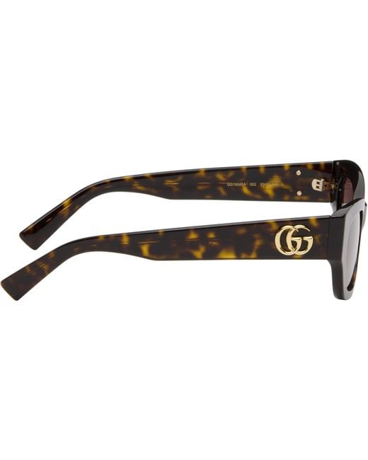 Gucci Black Low Nose Bridge Fit Sunglasses
