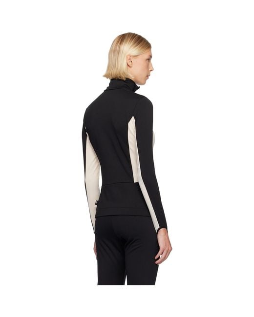 Moncler Black Polartec Half-Zip Jacket