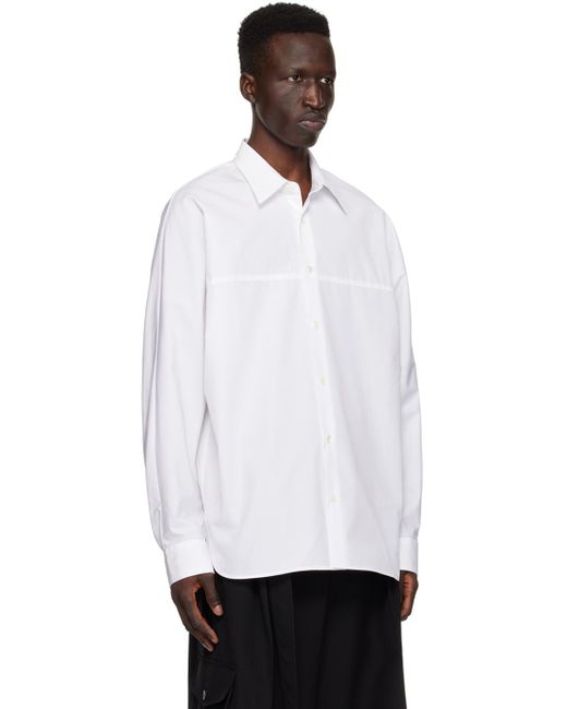 Chemise blanche à manches chauvesouris Dries Van Noten pour homme en coloris Black