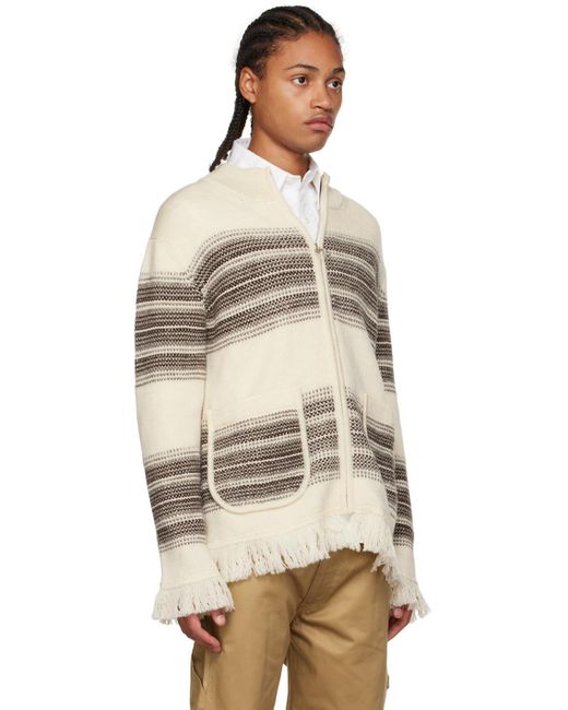 Junya Watanabe Natural Off- Comme Des Garçons Edition Striped Sweater for men