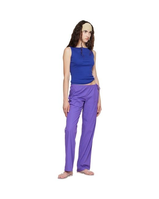 Brooke Callahan Purple Tie Lounge Pants