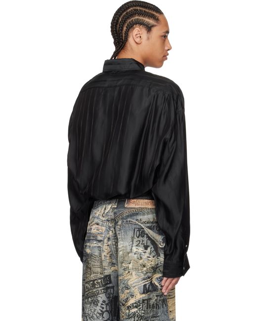メンズ Acne ブラック ボタンアップシャツ Black