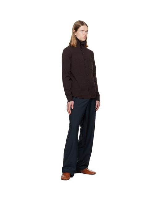 Dries Van Noten Black Collar Cashmere Cardigan for men