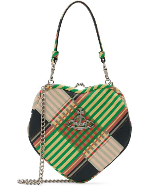 Vivienne Westwood Green Belle Heart Frame Bag for men