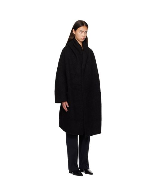 Lauren Manoogian Black Capote Coat