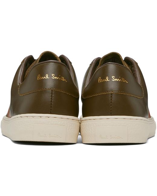 Paul Smith Black Brown Leather Hansen Sneakers for men