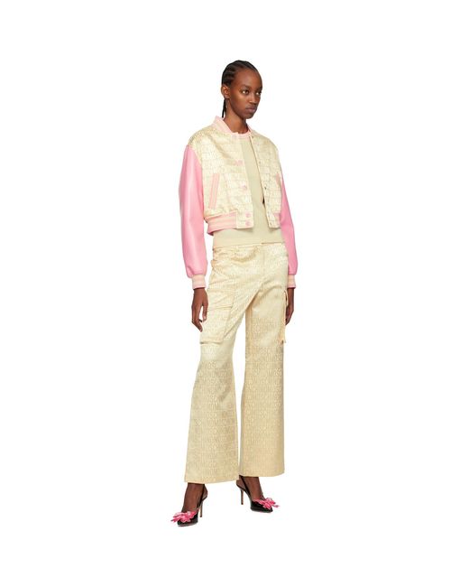 Moschino Natural Beige Jacquard Trousers