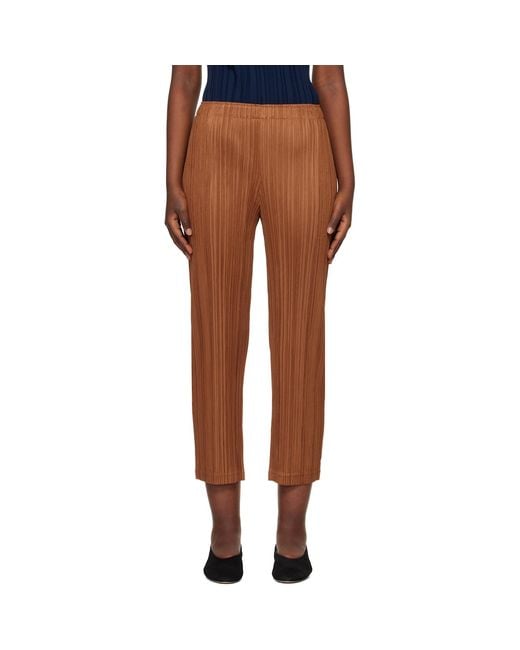 Pleats Please Issey Miyake Black Tan Thicker 2 Trousers