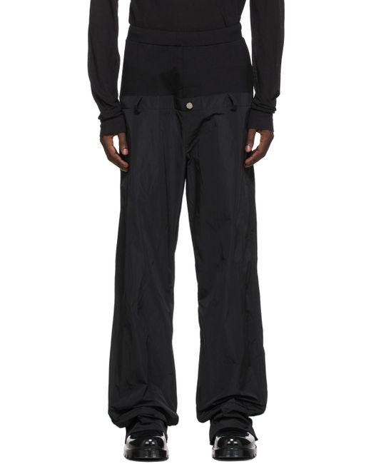 Spencer Badu Silk Taffeta Snow Pants in Black for Men - Lyst