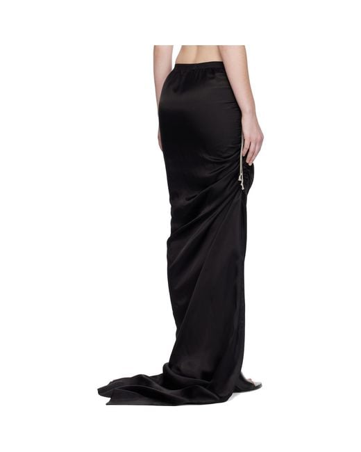 Rick Owens Black Concordians Edfu Maxi Skirt
