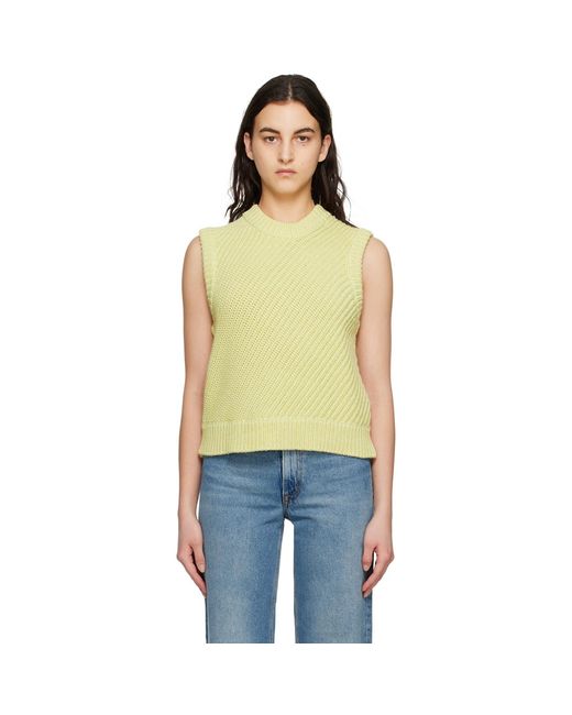 House of Dagmar Yellow Mouliné Vest