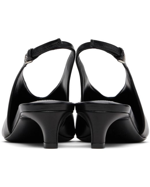 Jil Sander Black Slingback Heels