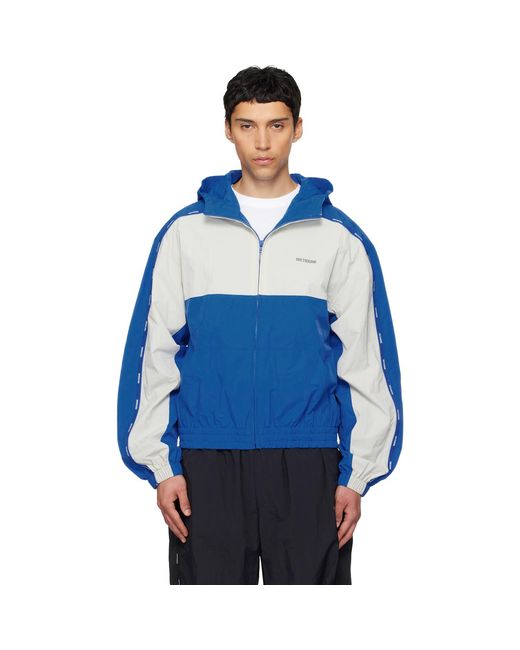 we11done Blue Logo Tape Track Jacket for men