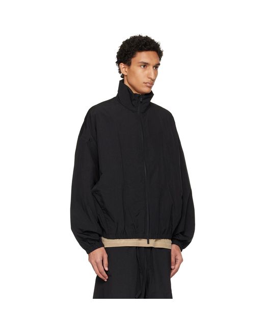 Fear Of God Black Nylon Ripstop Tech Track Jacket for men