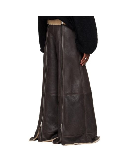 Lu'u Dan Black Ssense Exclusive Shearling Flight Pants for men