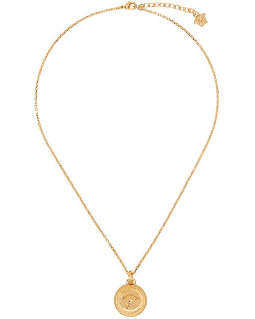 Gold Logo Necklace Versace pour homme | Lyst
