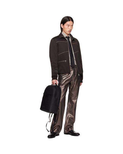 Ferragamo Black Firenze Backpack for men